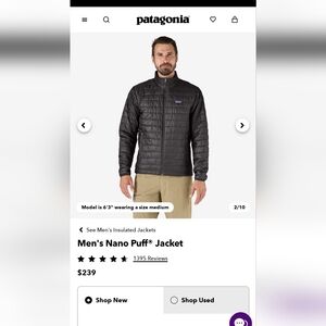 Patagonia Men's Nano Puff Jacket NwoT